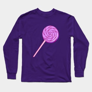 Purple Spiral Lollipop Long Sleeve T-Shirt